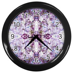 Intricate Lilac Wall Clock (Black)