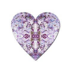 Intricate Lilac Heart Magnet by kaleidomarblingart