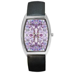 Intricate Lilac Barrel Style Metal Watch