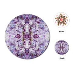 Intricate Lilac Playing Cards Single Design (Round)