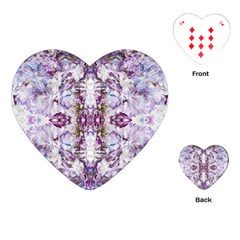 Intricate Lilac Playing Cards Single Design (Heart)