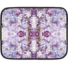 Intricate Lilac Double Sided Fleece Blanket (mini)  by kaleidomarblingart