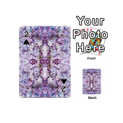 Intricate Lilac Playing Cards 54 Designs (mini) by kaleidomarblingart