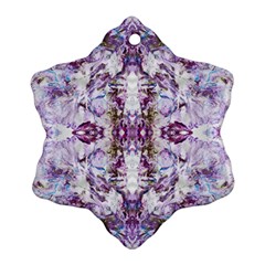 Intricate Lilac Snowflake Ornament (two Sides) by kaleidomarblingart