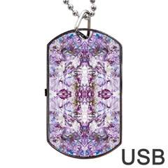 Intricate Lilac Dog Tag USB Flash (One Side)