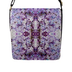 Intricate Lilac Flap Closure Messenger Bag (L)