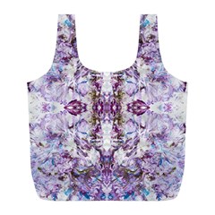 Intricate Lilac Full Print Recycle Bag (l) by kaleidomarblingart