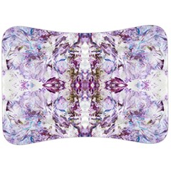 Intricate Lilac Velour Seat Head Rest Cushion by kaleidomarblingart