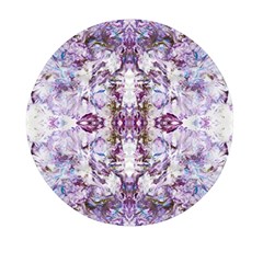 Intricate Lilac Mini Round Pill Box by kaleidomarblingart