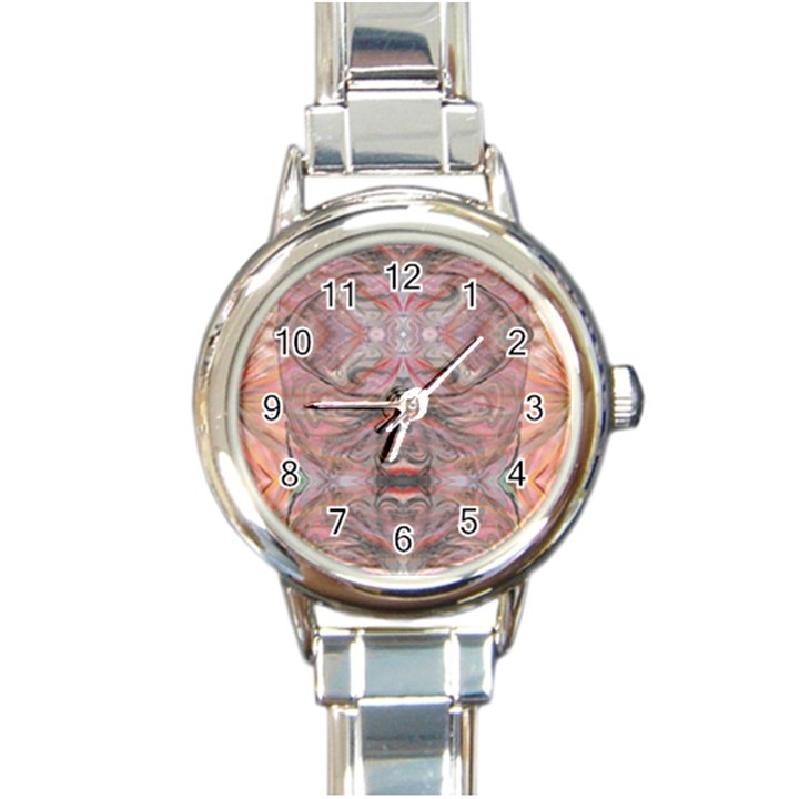 Pink arabesque IV Round Italian Charm Watch