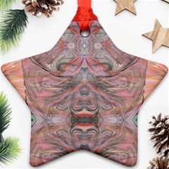 Pink Arabesque Iv Ornament (star) by kaleidomarblingart