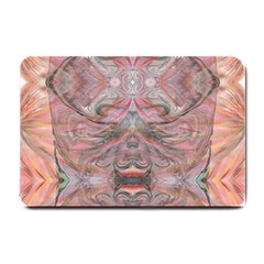 Pink Arabesque Iv Small Doormat  by kaleidomarblingart