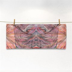 Pink Arabesque Iv Hand Towel by kaleidomarblingart