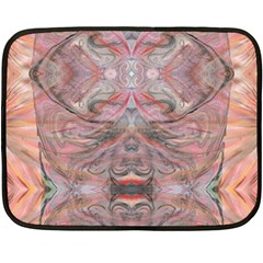 Pink Arabesque Iv Fleece Blanket (mini) by kaleidomarblingart