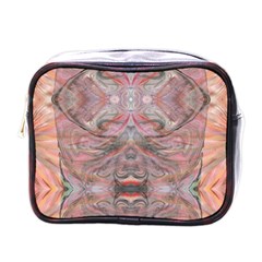 Pink Arabesque Iv Mini Toiletries Bag (one Side) by kaleidomarblingart