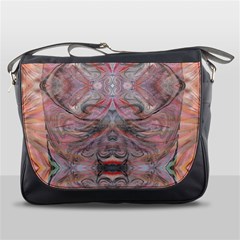 Pink Arabesque Iv Messenger Bag by kaleidomarblingart