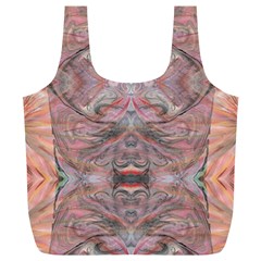 Pink Arabesque Iv Full Print Recycle Bag (xl) by kaleidomarblingart