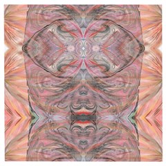 Pink Arabesque Iv Wooden Puzzle Square by kaleidomarblingart