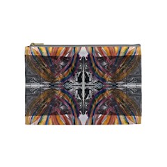 Mixed Media Print Cosmetic Bag (medium) by kaleidomarblingart