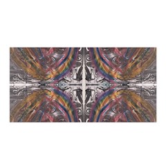 Mixed Media Print Satin Wrap by kaleidomarblingart