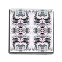 Grey On Pink Marbling Memory Card Reader (square 5 Slot) by kaleidomarblingart