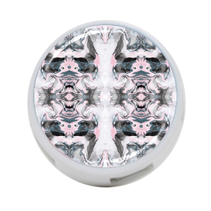 Grey on pink marbling 4-Port USB Hub (Two Sides)