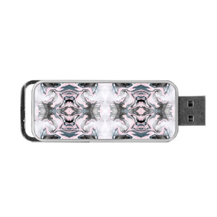 Grey on pink marbling Portable USB Flash (Two Sides)