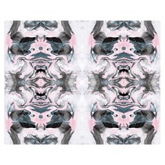 Grey On Pink Marbling Double Sided Flano Blanket (medium)  by kaleidomarblingart