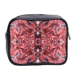 Red arabesque Mini Toiletries Bag (Two Sides) Back