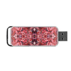 Red Arabesque Portable Usb Flash (two Sides) by kaleidomarblingart