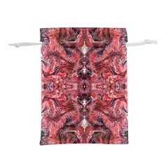 Red Arabesque Lightweight Drawstring Pouch (m) by kaleidomarblingart