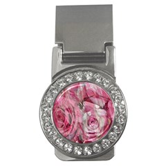 Roses Marbling  Money Clips (cz)  by kaleidomarblingart