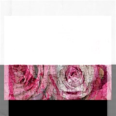 Roses Marbling  Rectangular Jigsaw Puzzl by kaleidomarblingart