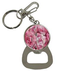 Roses Marbling  Bottle Opener Key Chain by kaleidomarblingart