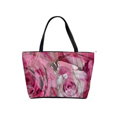 Roses Marbling  Classic Shoulder Handbag by kaleidomarblingart