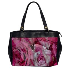 Roses Marbling  Oversize Office Handbag by kaleidomarblingart