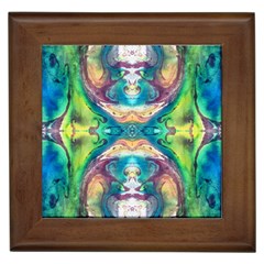 Velvet Repeat Framed Tile by kaleidomarblingart