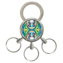 Velvet Repeat 3-ring Key Chain by kaleidomarblingart