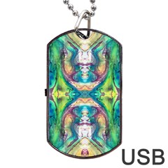 Velvet Repeat Dog Tag Usb Flash (one Side) by kaleidomarblingart