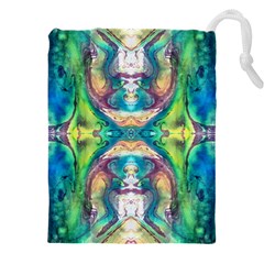 Velvet Repeat Drawstring Pouch (4xl) by kaleidomarblingart