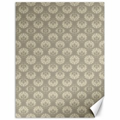 Bright Silver Flowers Motif Pattern Canvas 12  X 16 