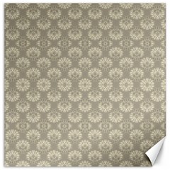 Bright Silver Flowers Motif Pattern Canvas 20  X 20  by dflcprintsclothing