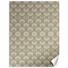 Bright Silver Flowers Motif Pattern Canvas 36  X 48  by dflcprintsclothing