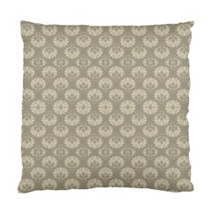 Bright Silver Flowers Motif Pattern Standard Cushion Case (two Sides) by dflcprintsclothing