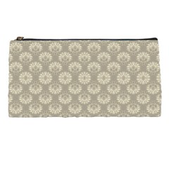 Bright Silver Flowers Motif Pattern Pencil Case by dflcprintsclothing