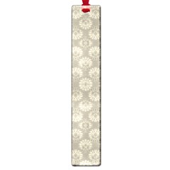 Bright Silver Flowers Motif Pattern Large Book Marks by dflcprintsclothing