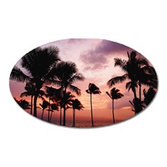 Palm Trees Oval Magnet by LW323