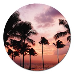 Palm Trees Magnet 5  (round) by LW323