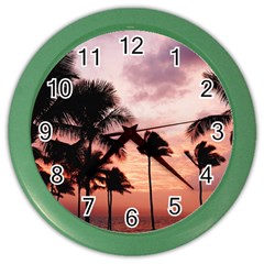 Palm Trees Color Wall Clock by LW323