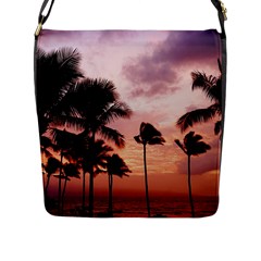 Palm Trees Flap Closure Messenger Bag (l) by LW323